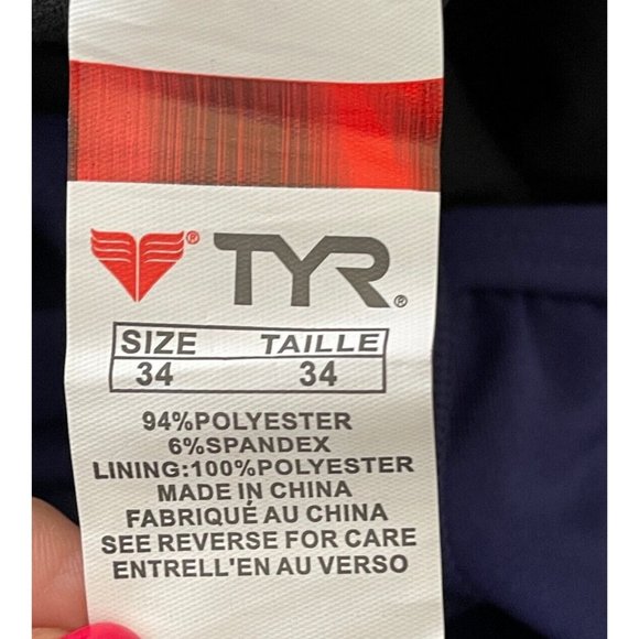 TYR DuraFast Phoenix Splice DiamondFit One Piece Swimsuit Navy Gold Size 34 $70 - Picture 6 of 9